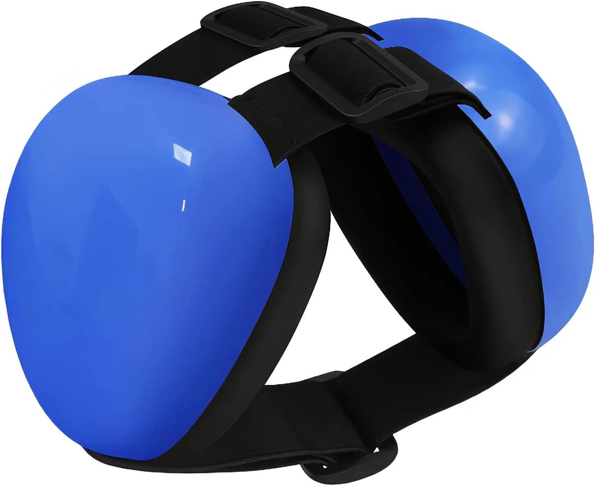 SnelShoppen - DHP03 Hond Oorkappen voor Gehoorbescherming - 29dB NRR Earmuffs Noise Protection - Comfortabel en Stabiel - Kleine Maat, Blauw - Voor Vu