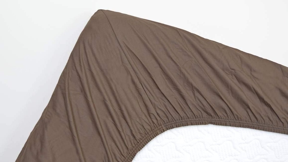 SnelShoppen - Fitted sheet - 120x220 cm - Percale katoen - Zwart - Ideaal voor slaapkamer, logeerkamer, en vakantiehuis