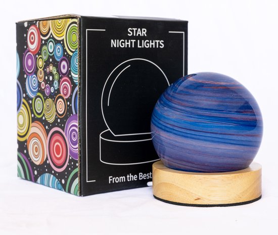 Nachtlamp - Lamp - Blauwe Lucht - Lucht - Blauw - 8 cm - 3D geprint van Merkloos — afbeelding 5