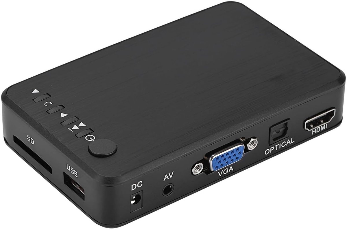 Multimedia Speler 1080P HD, Compact en Hoog Compatibel met USB en SD Kaart voor HD Films