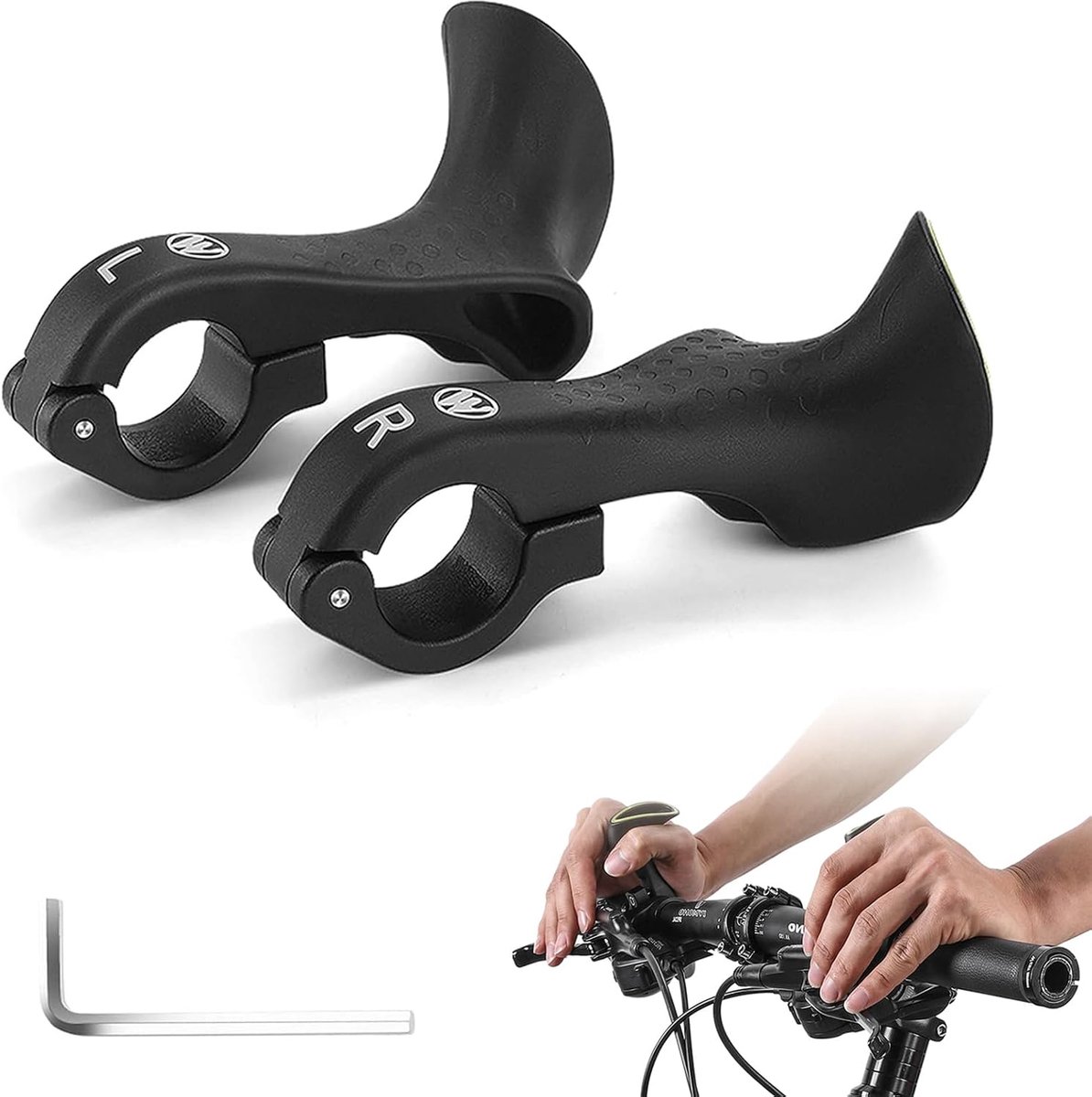 SnelShoppen - Ergonomische Fietshandvatten voor MTB - Sportieve Handgrepen - 22mm Handlebar Grips met Comfortabele Grip en Vermindering van Spanning o