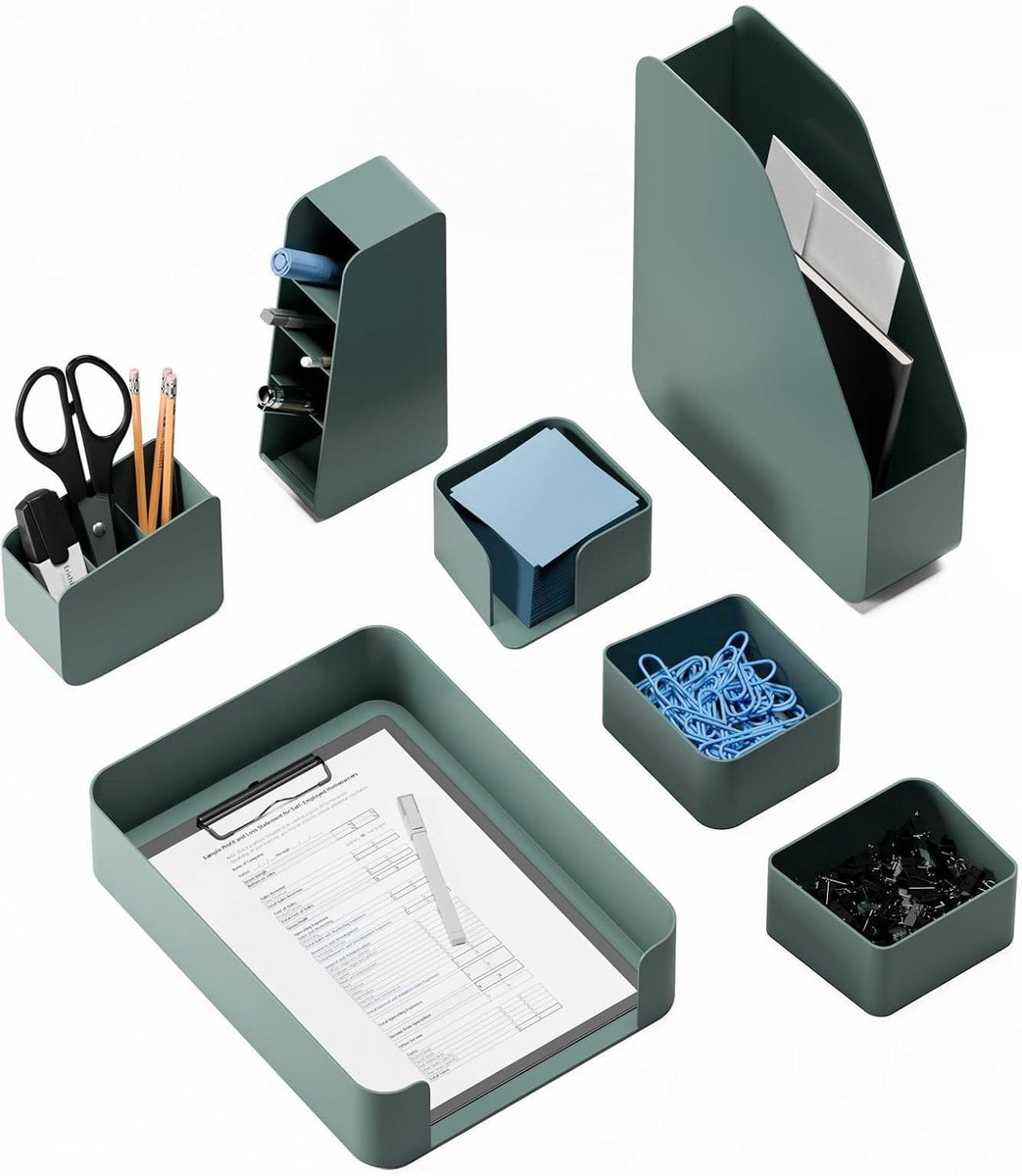 SnelShoppen - Desk Organizer met RED DOT Design Award - Premium Pennenhouder van Gerecycled Materiaal - Eco-vriendelijk Bureau Organizer voor Thuiswer