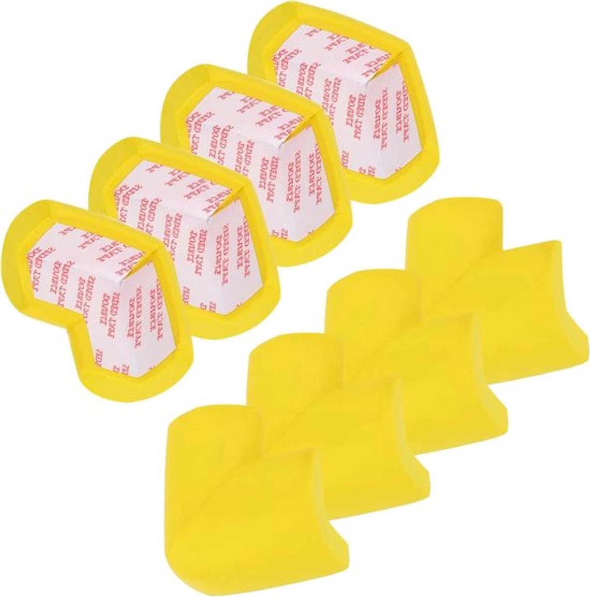 8 stuks zachte hoekbeschermers voor meubels, schuimrubber, geel, hoekbeschermingsrand, schoorsteentafeltrap.