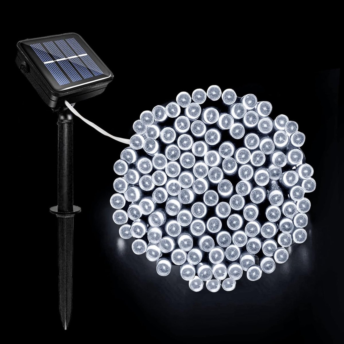 SnelShoppen - Solar Fairy Lights 10M 100 LED Waterdichte Sfeerverlichting voor Buiten, 8 Verlichtingsmodi, Ideaal voor Balkon, Bomen, Terras, Bruiloft