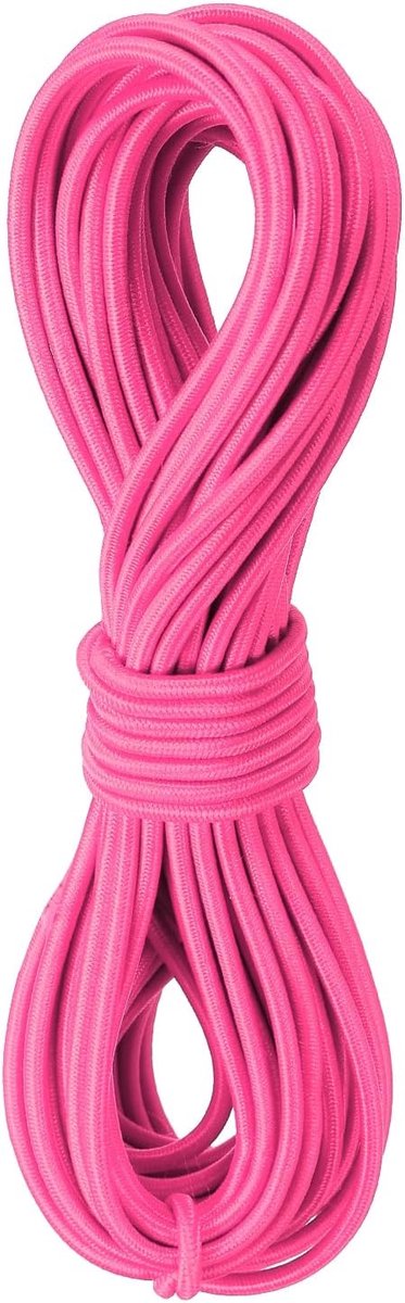 SnelShoppen - Elastic Cord Stretch String 2.8mm 11m Rubber Rope - Sterke Polyester Touw voor Camping, DIY Craft, Beading Chains, Outdoor - Roze