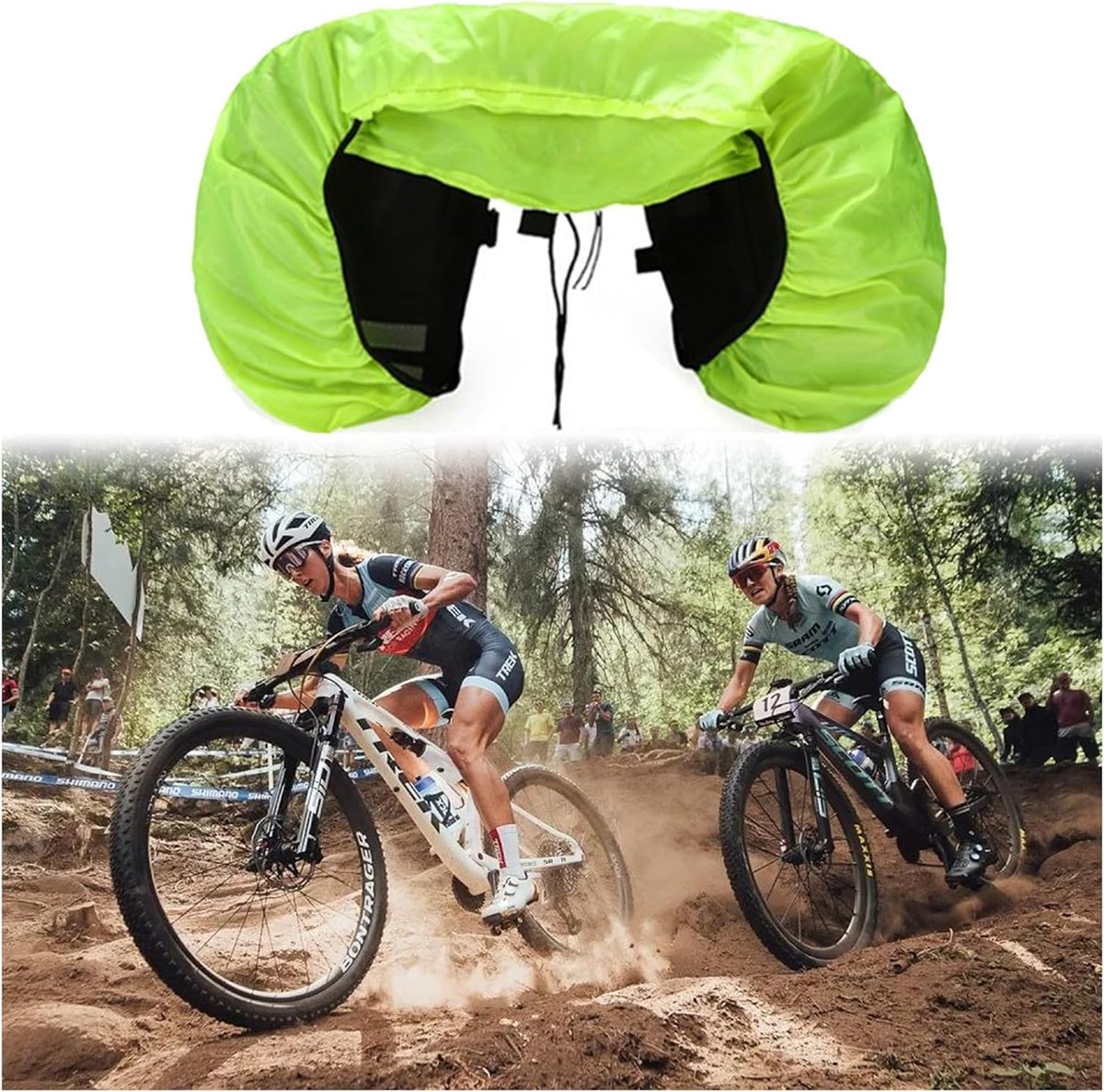 SnelShoppen - Fiets Tas Regenhoes 126cm x 66cm, Waterdichte Beschermhoes voor Fietstas, Geschikt voor de meeste Fietsmanden, Ideaal voor Buitenactivit