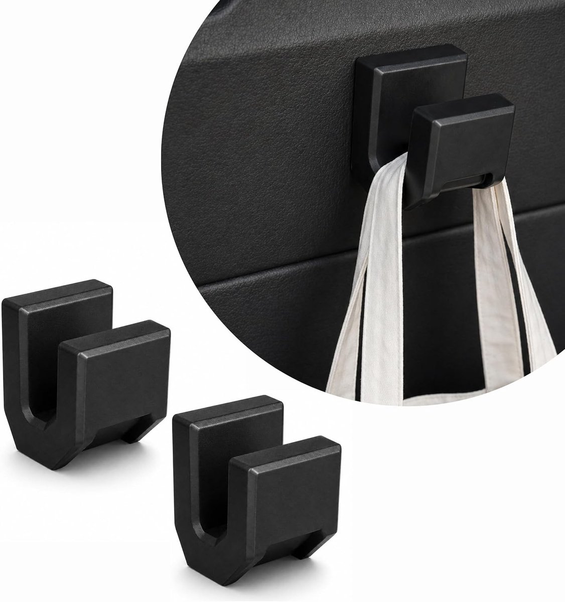 SnelShoppen - Bag Hook voor Dacia YouClip Systeem, Auto Haak voor Boodschappen, Handtassen en Rugzakken, Ideaal voor Joggers, Sandero, Duster
