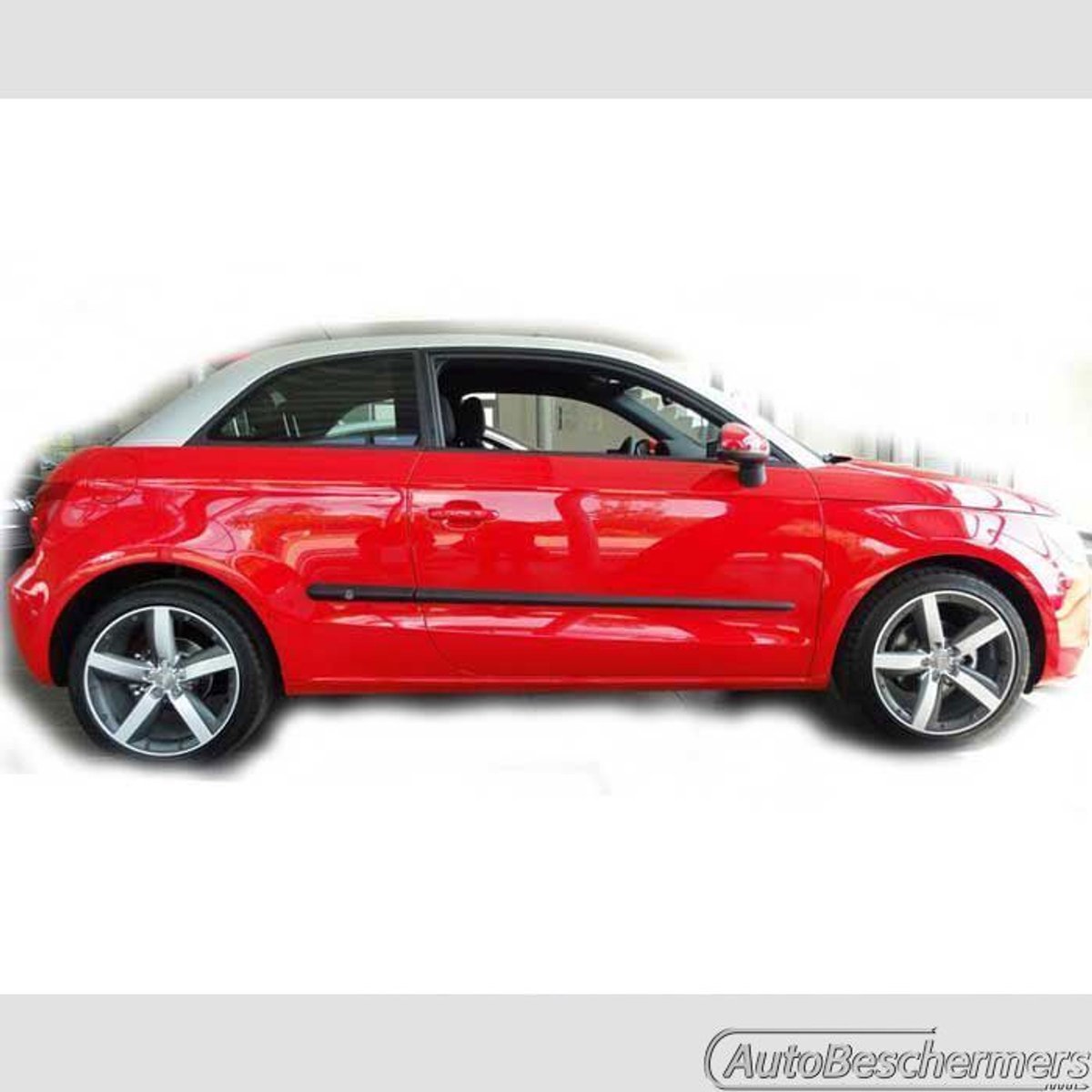 Stootlijsten set zwart voor Audi A1 08.2011-. De stootstrips zijn zelfklevend. Set a 4 stuks. (#0025)
