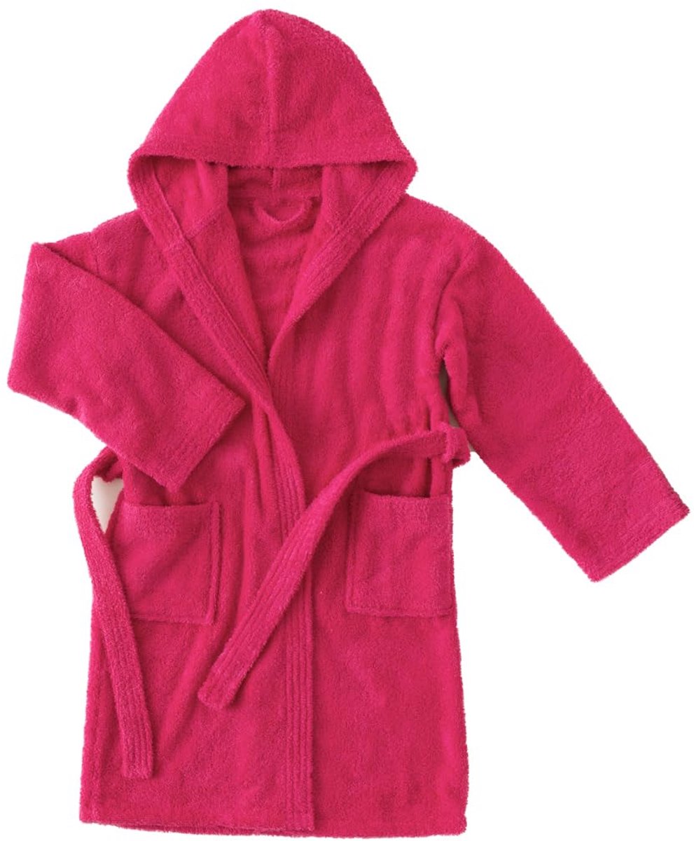 SnelShoppen - Comfortabele Badjas voor Meisjes 2-4 Jaar - 100% Katoen Badstof - Roze Badjas voor Kinderen - Ideaal voor Thuis, Zwembad en Vakantie
