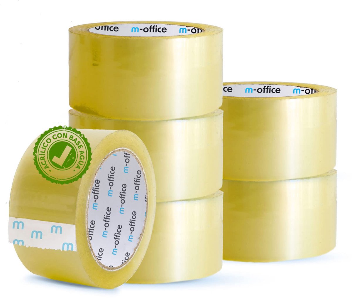 SnelShoppen - Transparant Plakband - Zelfklevende Verpakkingstape voor Dozen, Verhuizingen, Verzendingen en Handwerk - 36 mm x 66 m - Robuust en Veili