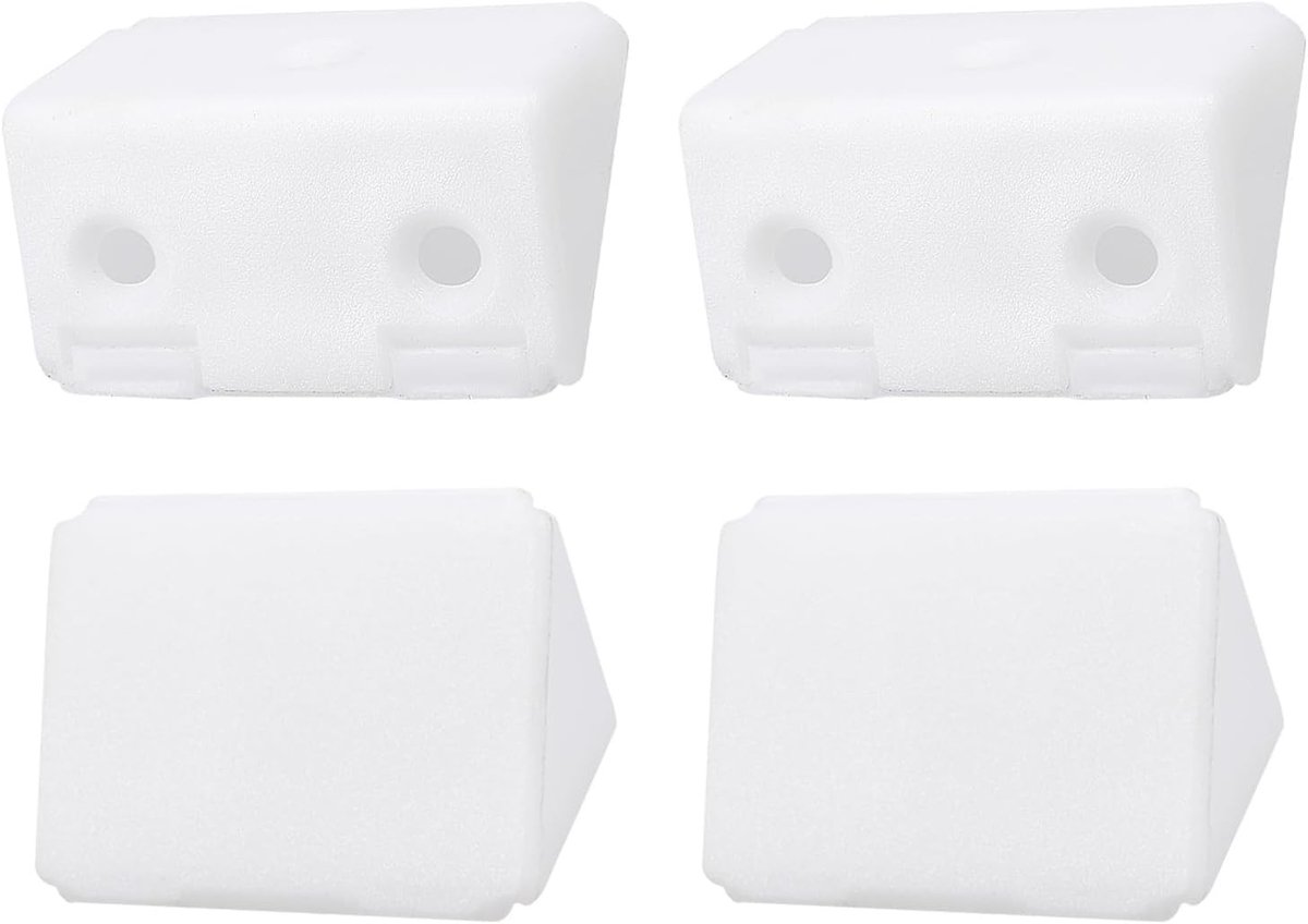 Plastic Hoekbeschermers - Set van 10 - 42 x 23 x 23 mm - Ideaal voor Meubelherstel en Bescherming van Hoeken - Wit