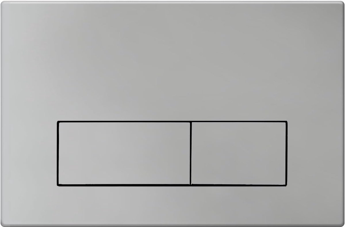 SnelShoppen - Toiletbediening Platte Drukknop met Installatieframe, Dual Flush Functie, Compatibel met Sigma en UP300/UP320 Series, Hoogwaardige ABS,