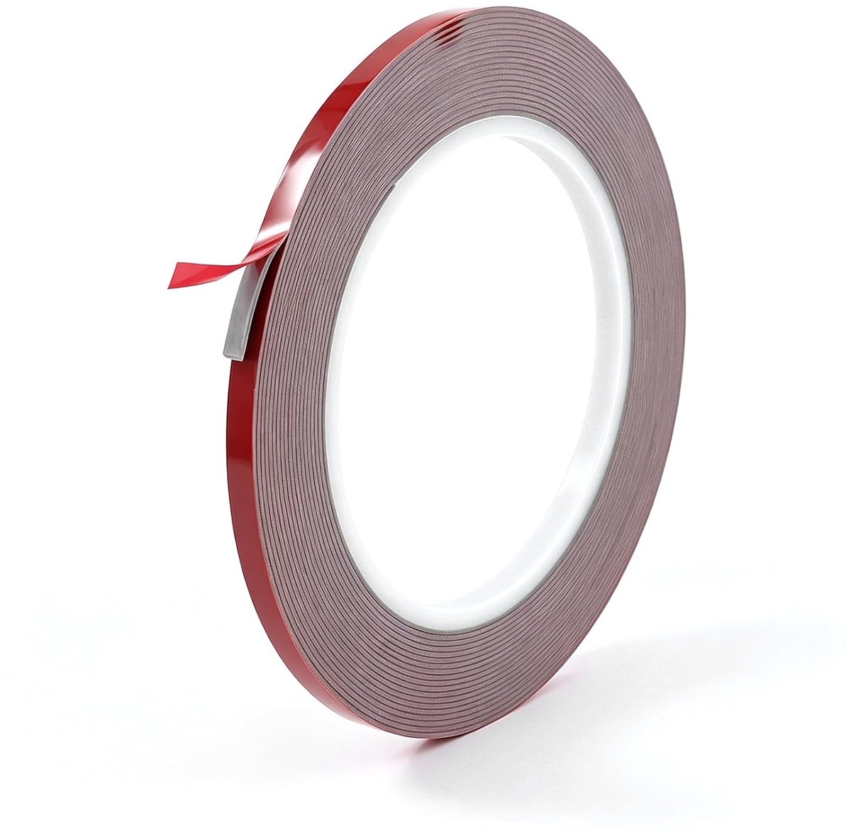 SnelShoppen - Dubbelzijdig Plakband 5 mm x 3 meter - Hittebestendig, Waterdicht, Rood - Perfect voor Interieurdecoratie, Modelbouw en Doe-Het-Zelf Cre