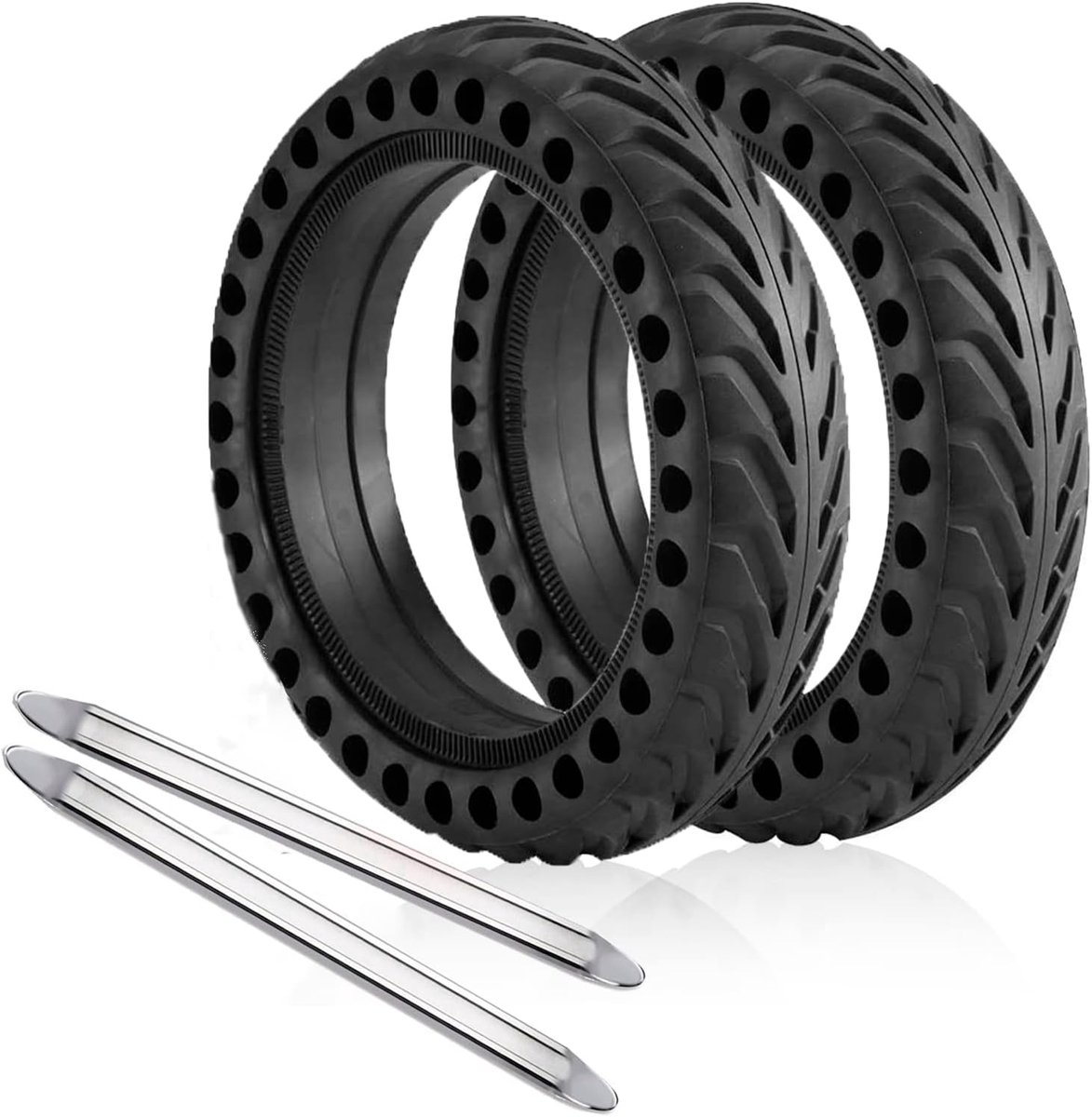 SnelShoppen - 8.5 Inch Vervangingswielen voor Elektrische Scooters - Lekvrije Solid Tyres, Compatibel met Diverse Modellen, Duurzaam, Onderhoudsvrij,