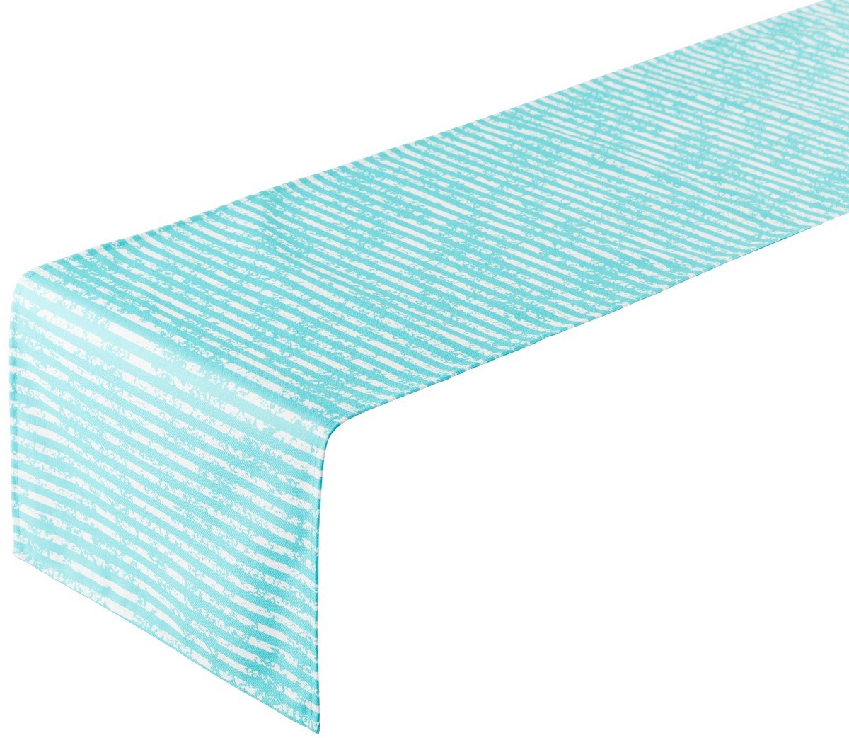 Little Stripes Outdoor Tafelloper aqua 42x145cm