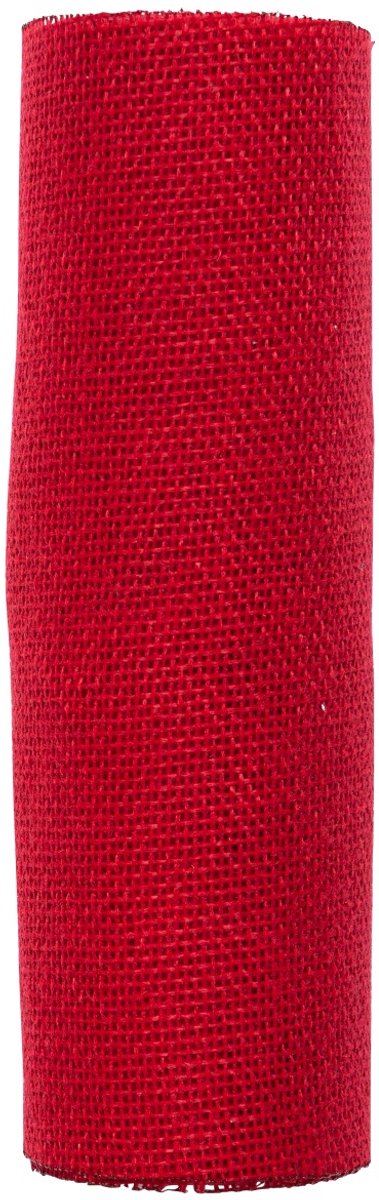 Jute Linen Tafelband rood 30cmx3mtr (box of 12)