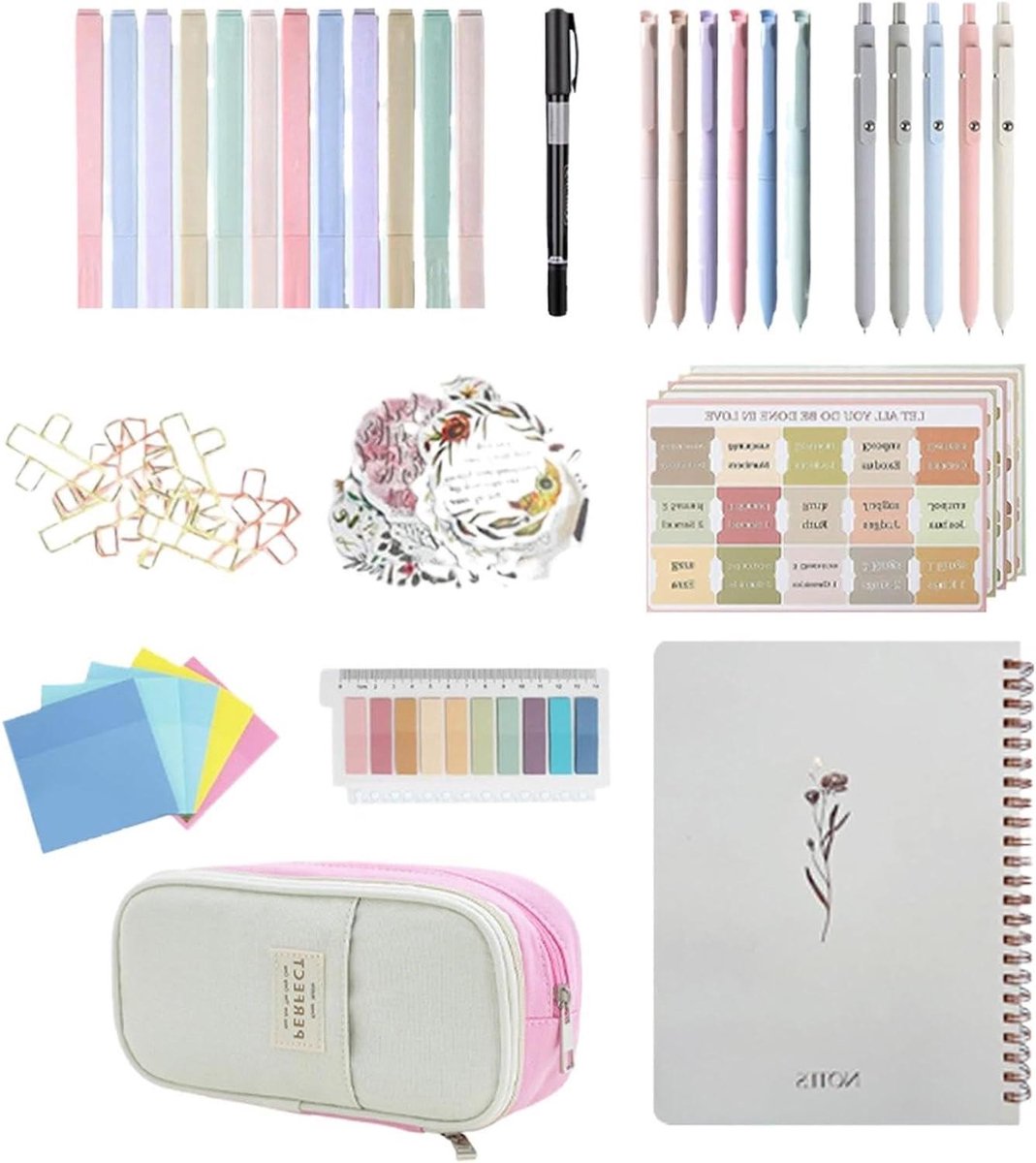 Bijbel Tabs - Notitie Labels - Studie Organisatie - Beschrijfbare Oppervlakken - 25x37cm - Meerdere Kleuren
