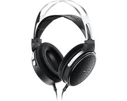 SnelShoppen - Open Back Over-Ear Hoofdtelefoon met 50mm Dynamische Driver, PEK + PU Membranen, Afneembare 3.5mm Kabel met Microfoon voor Muziek en Gam
