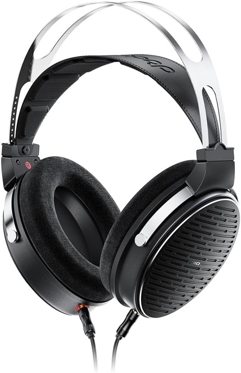 SnelShoppen - Open Back Over-Ear Hoofdtelefoon met 50mm Dynamische Driver, PEK + PU Membranen, Afneembare 3.5mm Kabel met Microfoon voor Muziek en Gam