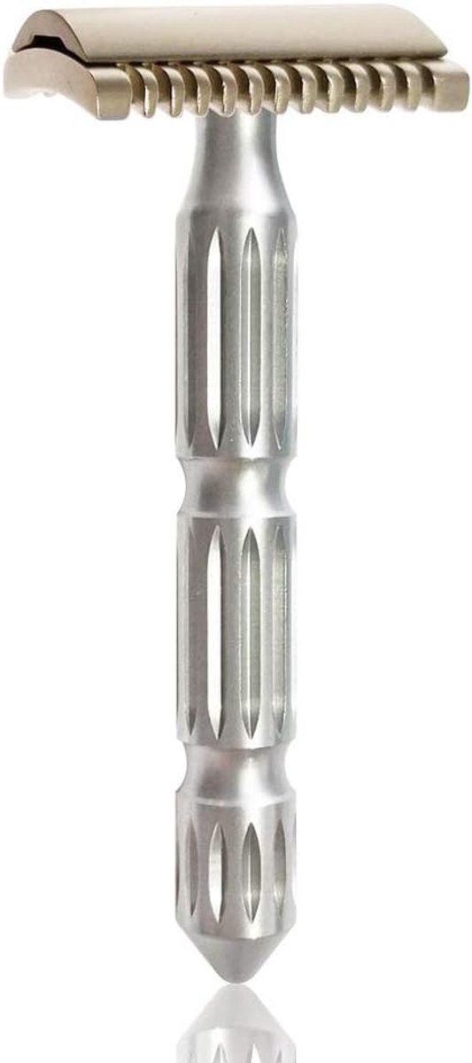 SnelShoppen - The Goodfellas Smile Safety Shaver Gladio Open Comb - Open Kam Scheerapparaat met Aluminium Handvat en Gegalvaniseerde Kop voor Een Nett