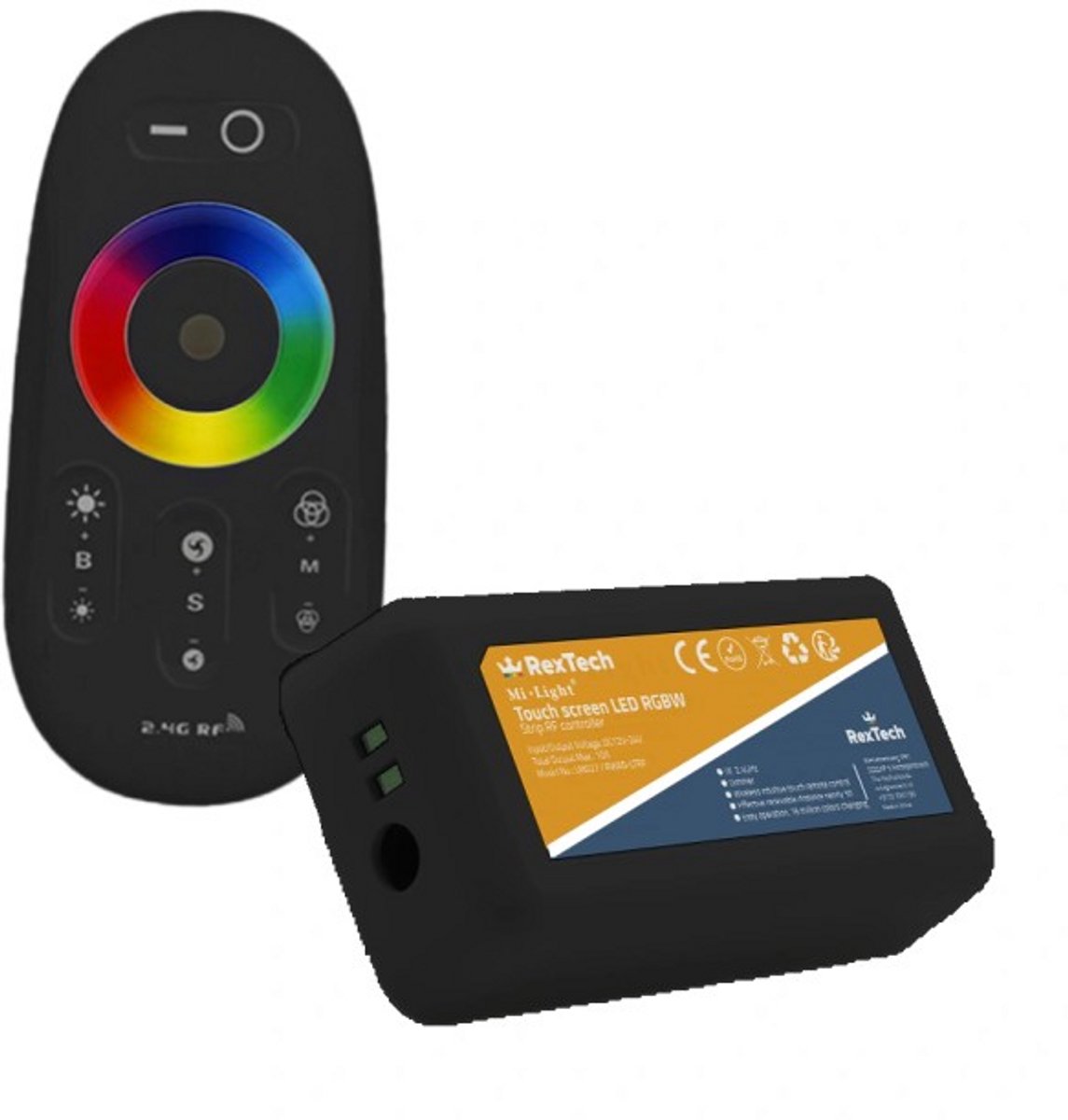 Milight 1-zone touch afstandsbediening RGBW met controller