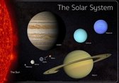 Poster Zonnestelsel (Planetenstelsel) - Educatief voor kinderen - Large 50 x 70 cm - Kleur (Kaart Helal)