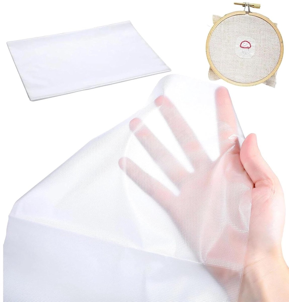 SnelShoppen - Pack van 10 Wateroplosbare Zelfklevende Printbare Stencils voor Borduurmachine en Handborduurwerk - Non-Woven Stof 28x20 cm voor DIY Bor