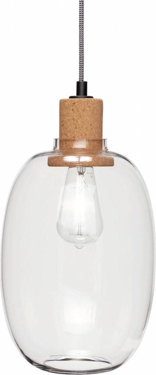 Hübsch 950414 Hanglamp - ø21xH37cm - Glas Kurk