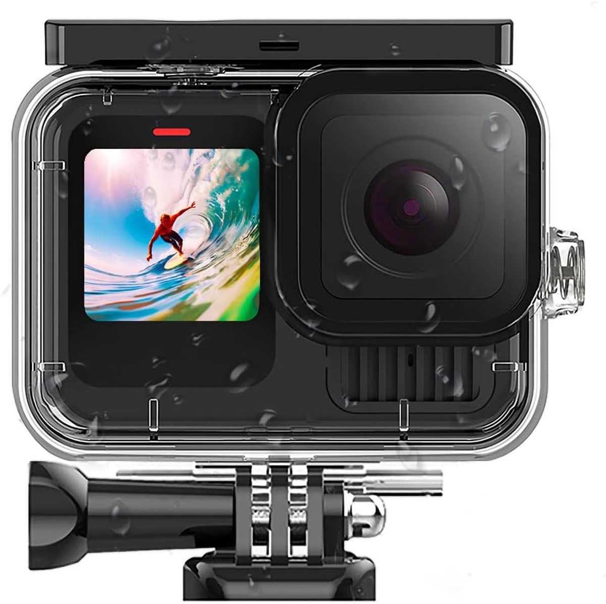 SnelShoppen - Waterproof Case voor GoPro 13, 12, 11, 10, 9 - 50m Diepte, Schokbestendig, Transparant, Onderwater Fotografie en Video