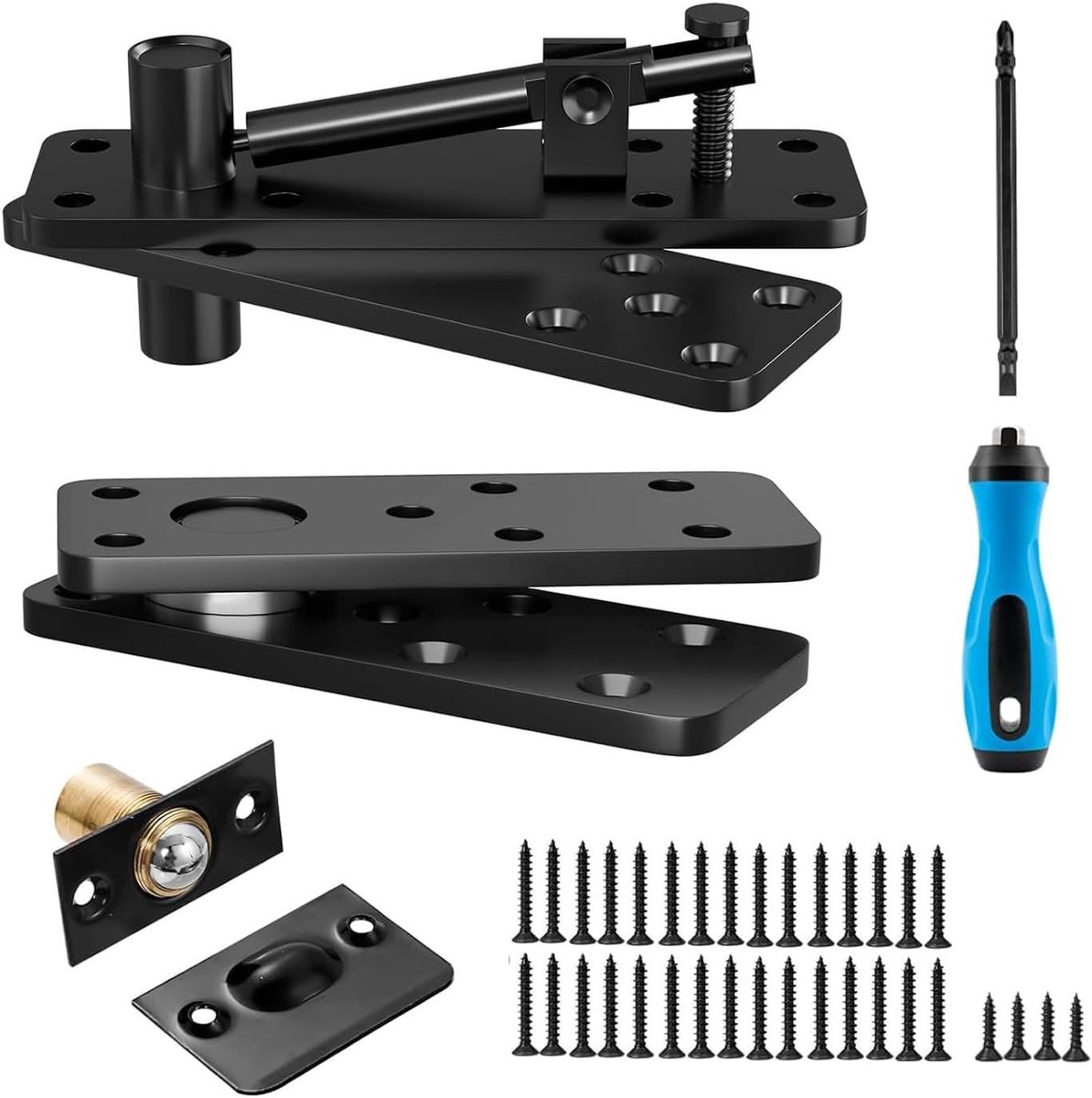 SnelShoppen - Hinge voor Verborgen Deuren, 360° Rotatable, Onzichtbare Scharnieren, Draagvermogen 280 kg, RVS voor Geheimdeuren, Boekenplanken, Zware