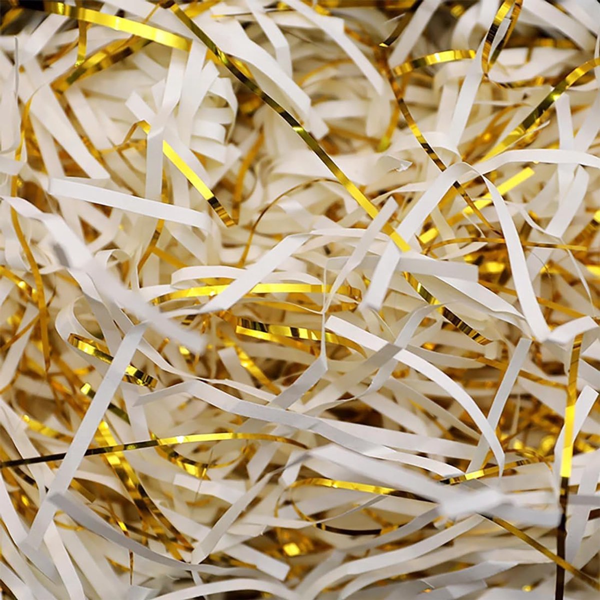 SnelShoppen - Wit Gescheurd Papier 100g - Premium Vulling voor Cadeaus, Decoratie, Feest en Festivals - Milieuvriendelijk en Zacht Materiaal