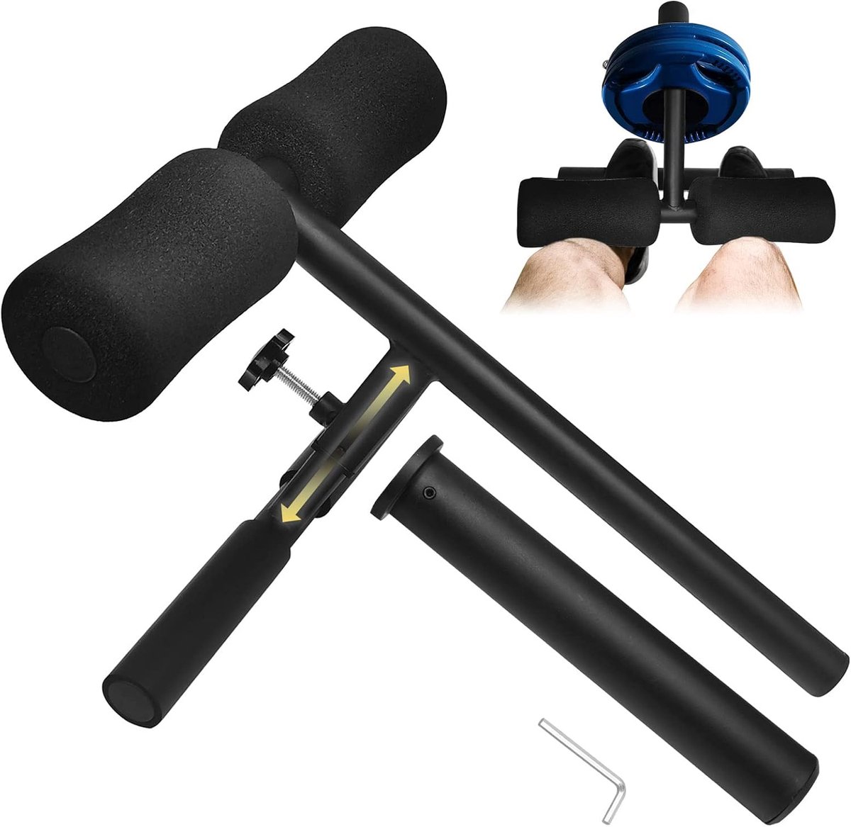 SnelShoppen - Tib Bar Verstelbare Tibialis Trainer, Calf Raise Machine voor Kuitspiertraining en Schenen Versterken, Stevige Stalen Constructie met Co