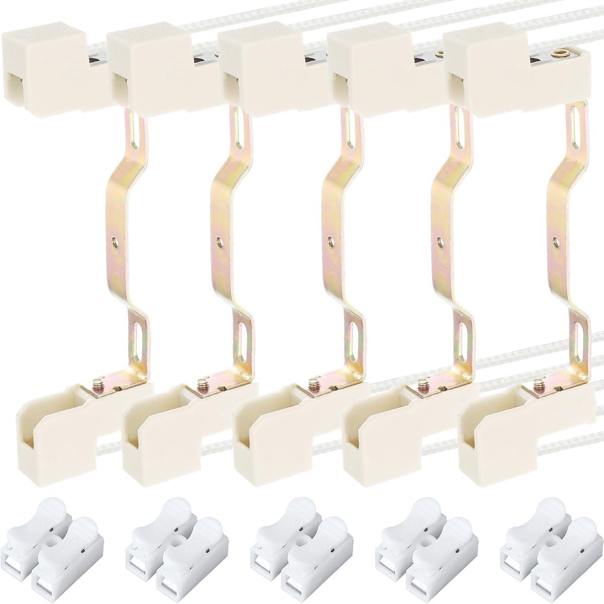 SnelShoppen - 3 Stuks R7S Lampfitting 118mm Keramisch Dubbelzijdig Met Kabel - Halogeen Fitting Voor Werklicht - Inclusief CH-2 Crimp Socket