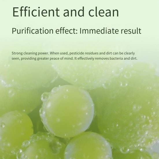 Moeiteloze Vortex Fruit - Fruitreiniger - Stil, Draagbaar - Oplaadbaar - Waterdicht - Vortex technologie - Voor groente, vlees en fruit - Keukenhulp - groen — afbeelding 3