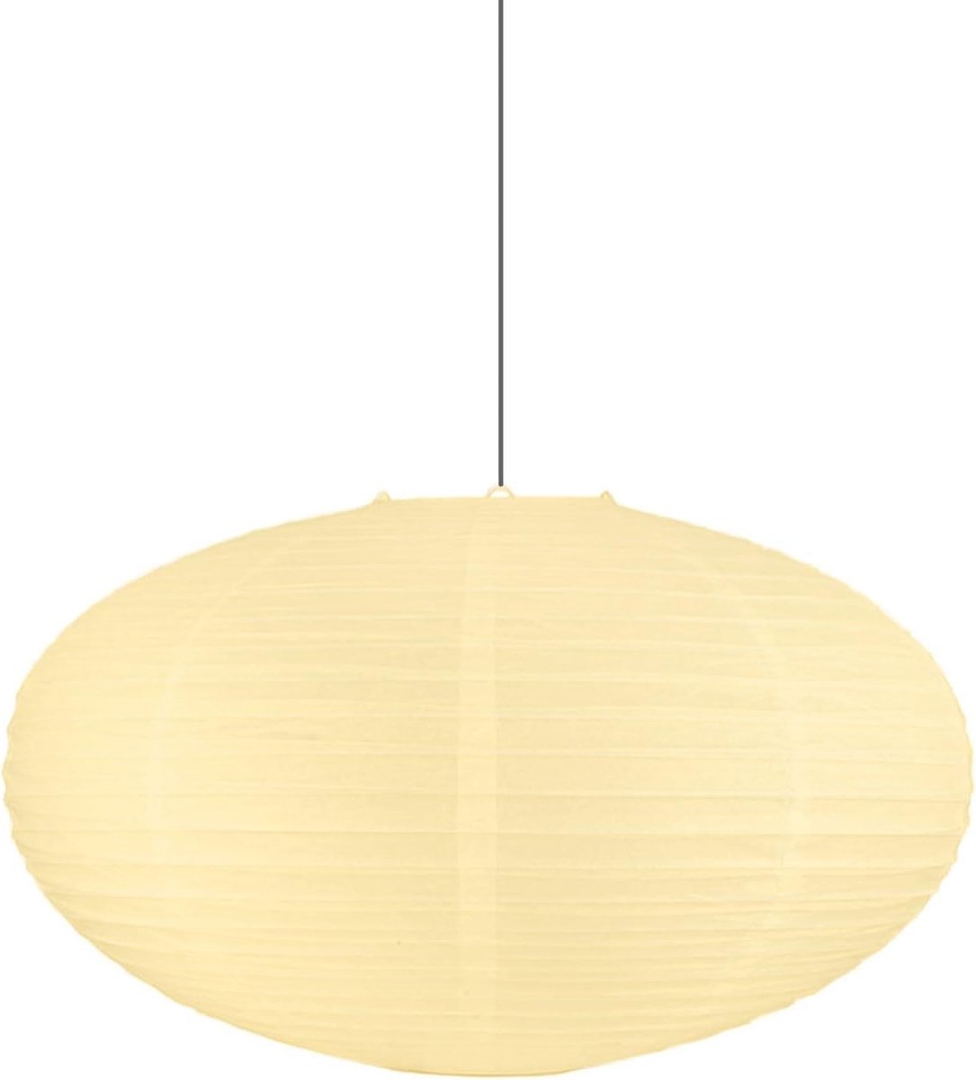 Handgemaakte Vouwbare Papieren Lampenkap, 45 x 23 cm, Ovalen Vorm voor Woonkamer, Slaapkamer en Eetkamer, Zacht Licht en Decoratieve Verlichting