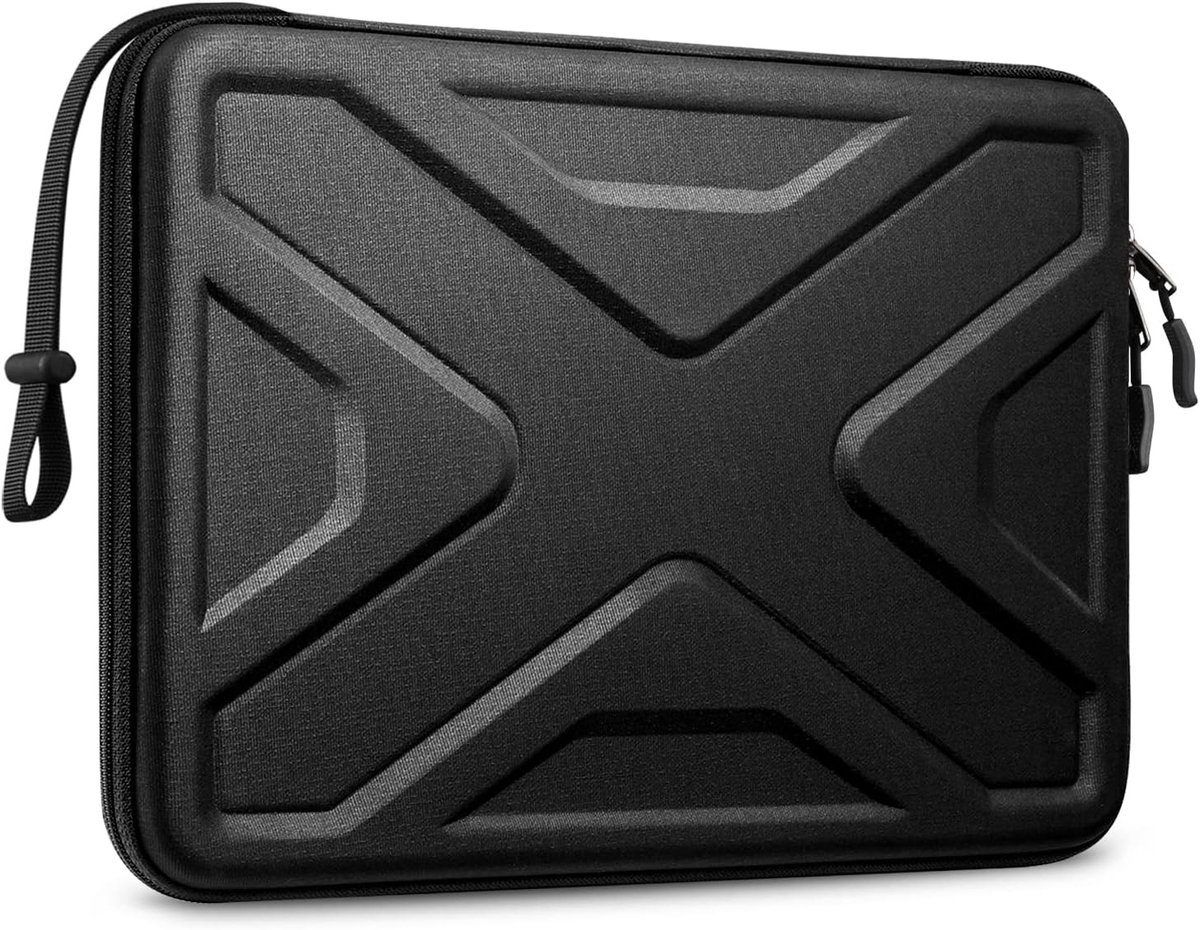 Stootvaste laptophoes voor 13 inch laptops, geschikt voor MacBook en andere modellen, zwart en duurzaam