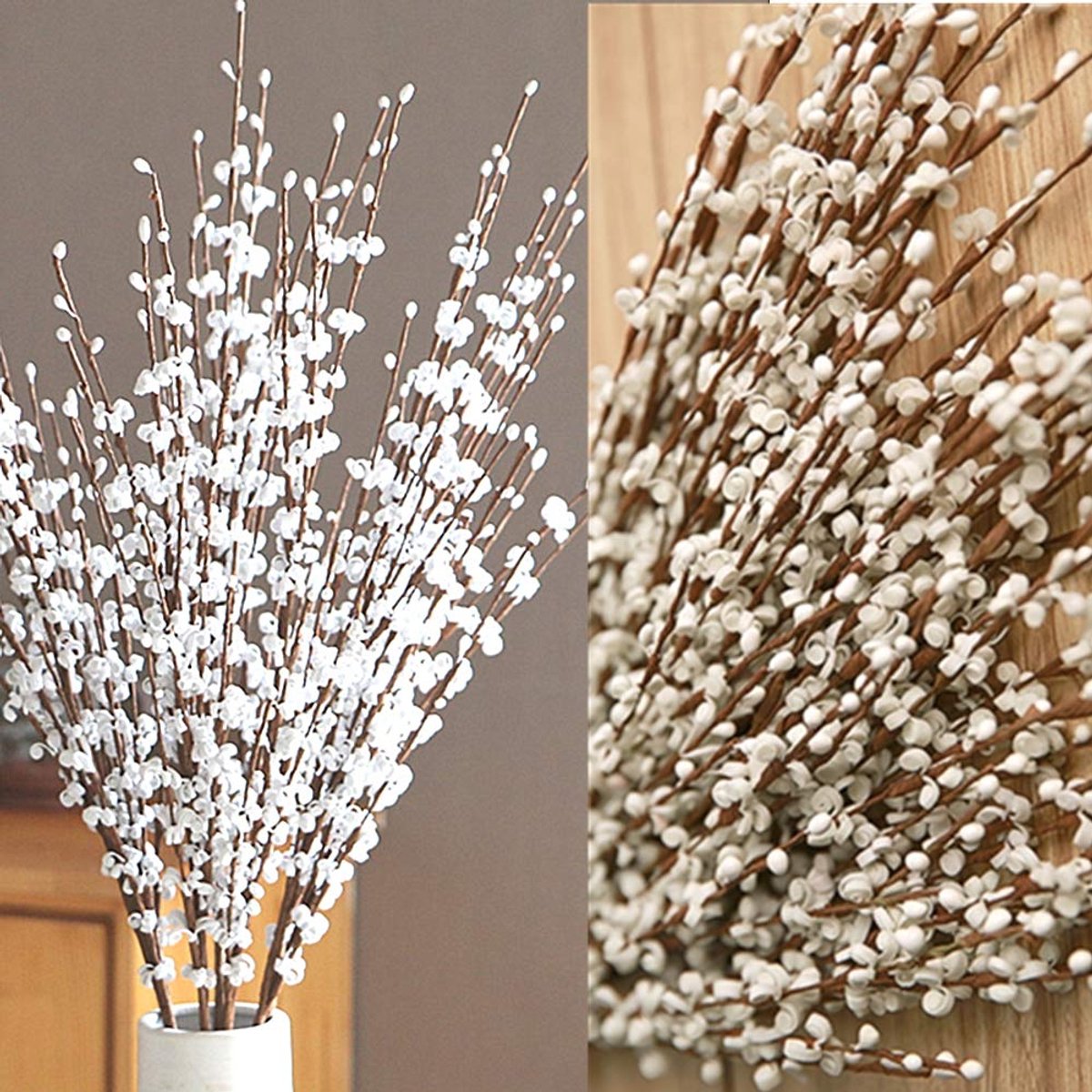SnelShoppen - 5 Stks 76 cm Lange Jasmijn Kunstbloemen Faux Bessen Nep Bloem voor Kerstmis Nieuwjaar DIY Bloemen Art Plant Home Office Party Decoratie