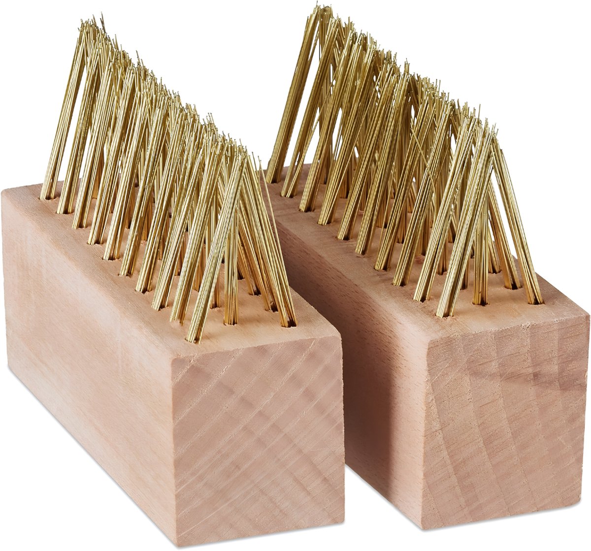 SP® Onkruidborstel - Set van 2 - Onkruidverwijderborstel - Borstel en Bladschraper - Bruin - 10cm x 4cm x 8cm