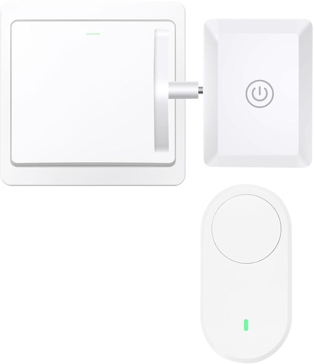SnelShoppen - SmartSwitch Toggle - Slimme Button Pusher voor Lichtbediening - Draadloze Afstandsbediening tot 30m - Type-C Snellader - Ideaal voor Thu