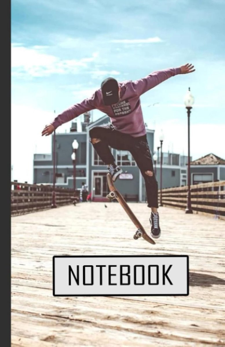 SnelShoppen - Adorable Skateboards Notitieboek, Lijnnotitieboek voor Jongens, Tieners, Scholieren, School, A5 Formaat, Skateboard Ontwerp, Perfect voo