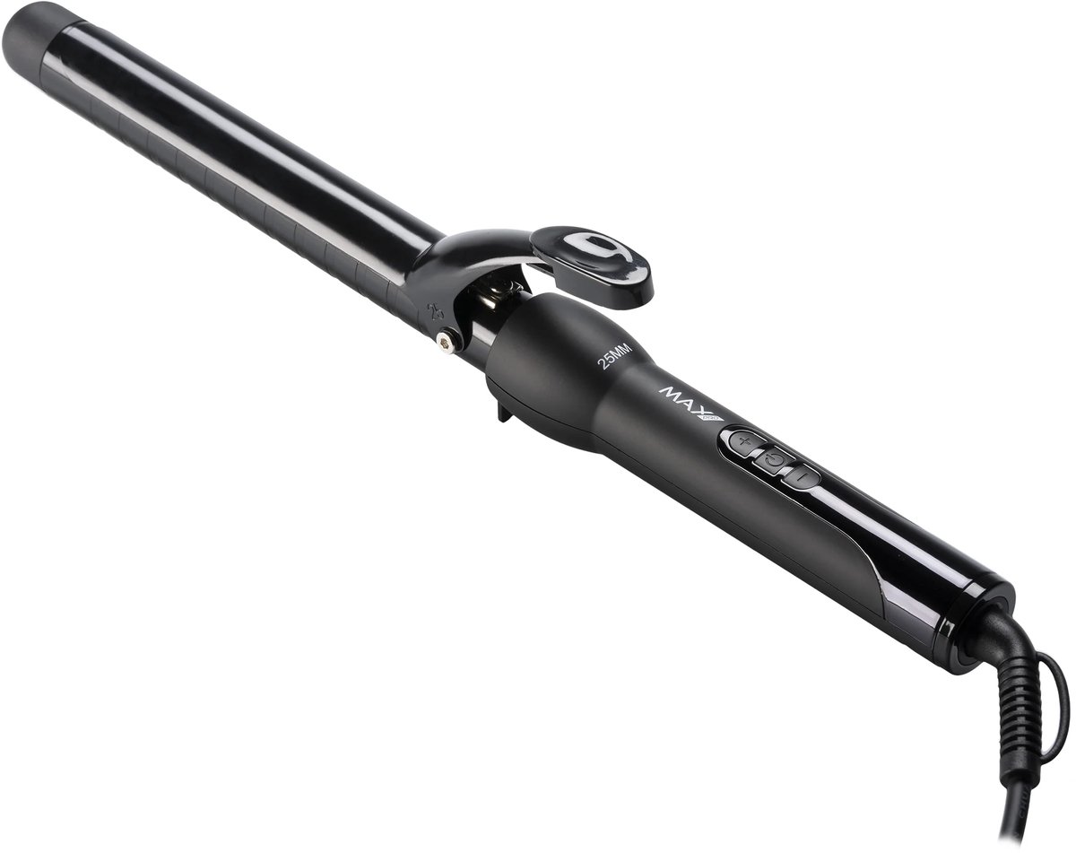 Bol.com Max Pro Clip 25mm Krultang - Voor Kort en Lang Haar - Krultangen - Met Klem - Curler - Met Handschoen - Curling Iron aanbieding