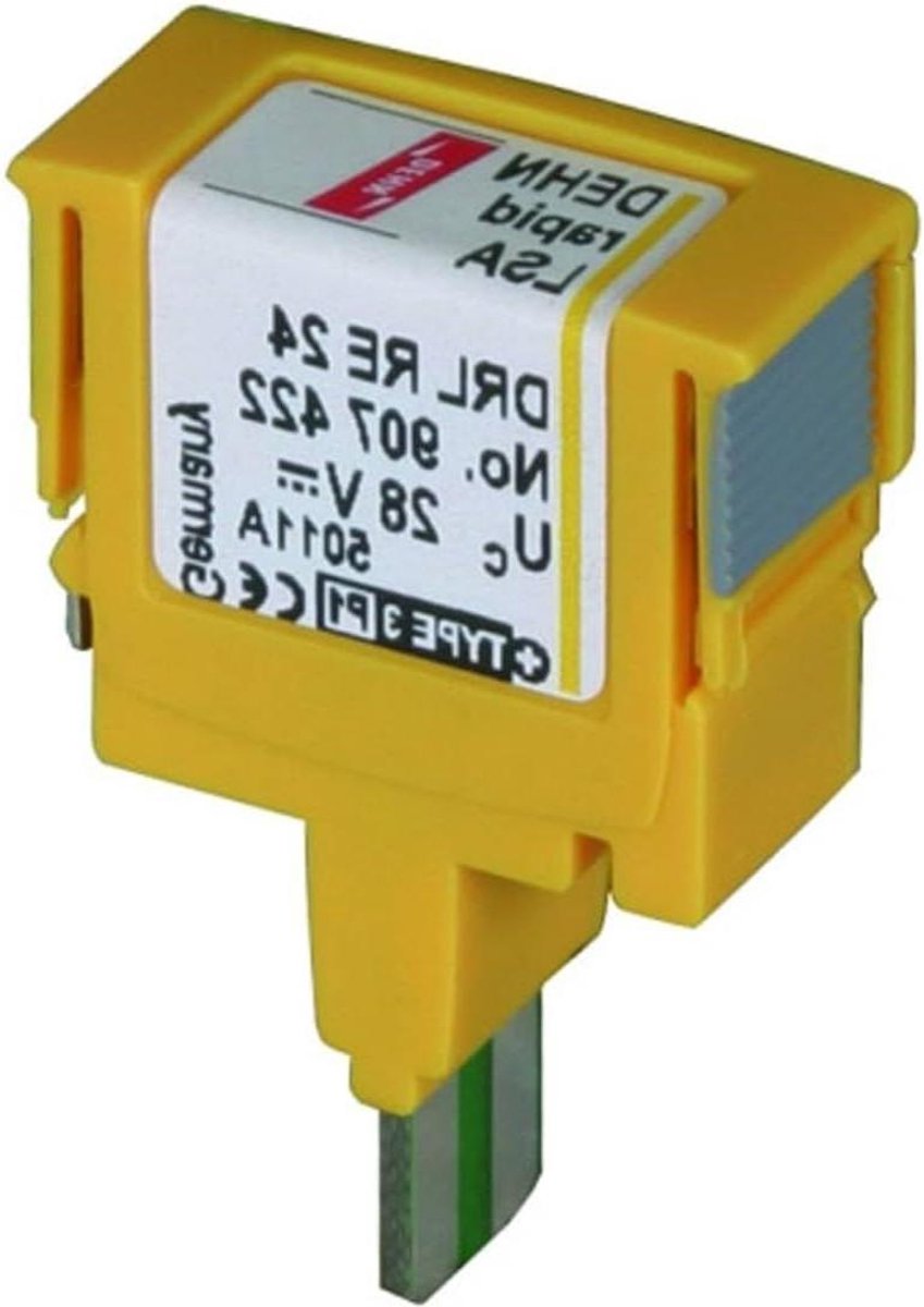 Afleider voor Tecnica - Overspanningsbeveiliger - Elektrische Installatie - Compact Ontwerp - 7 x 4 x 0.8 cm - Grijs