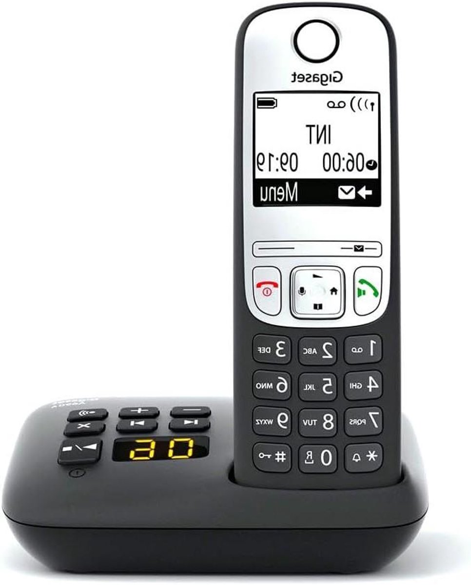Draadloze Telefoon - DECT Analoog - Thuis Bellen - Met Antwoordapparaat - 20 Min Opname - Zwart