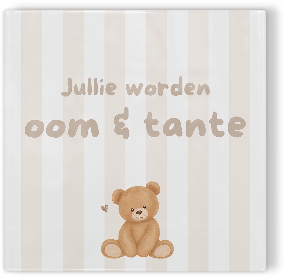 Tegeltje Jullie worden oom & tante! - tegeltje zwangerschapsaankondiging - tegeltje met tekst