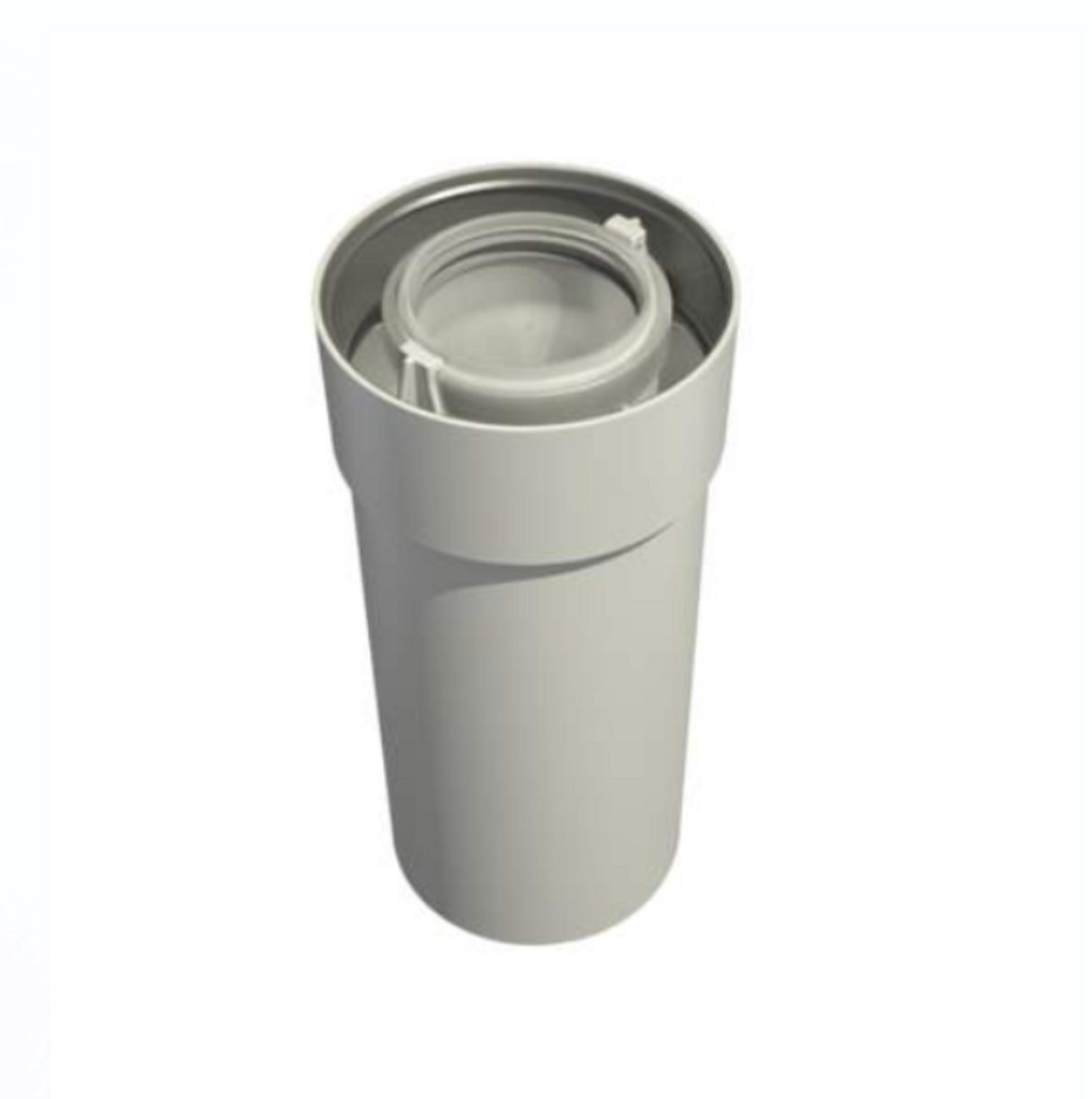 Ubbink UbiFit Concentrische Verlengbuis - Ø 60/100 mm - Lengte 250 mm - Wit - Push-Fit Rookgasafvoer - Fabrikantnummer 0229311