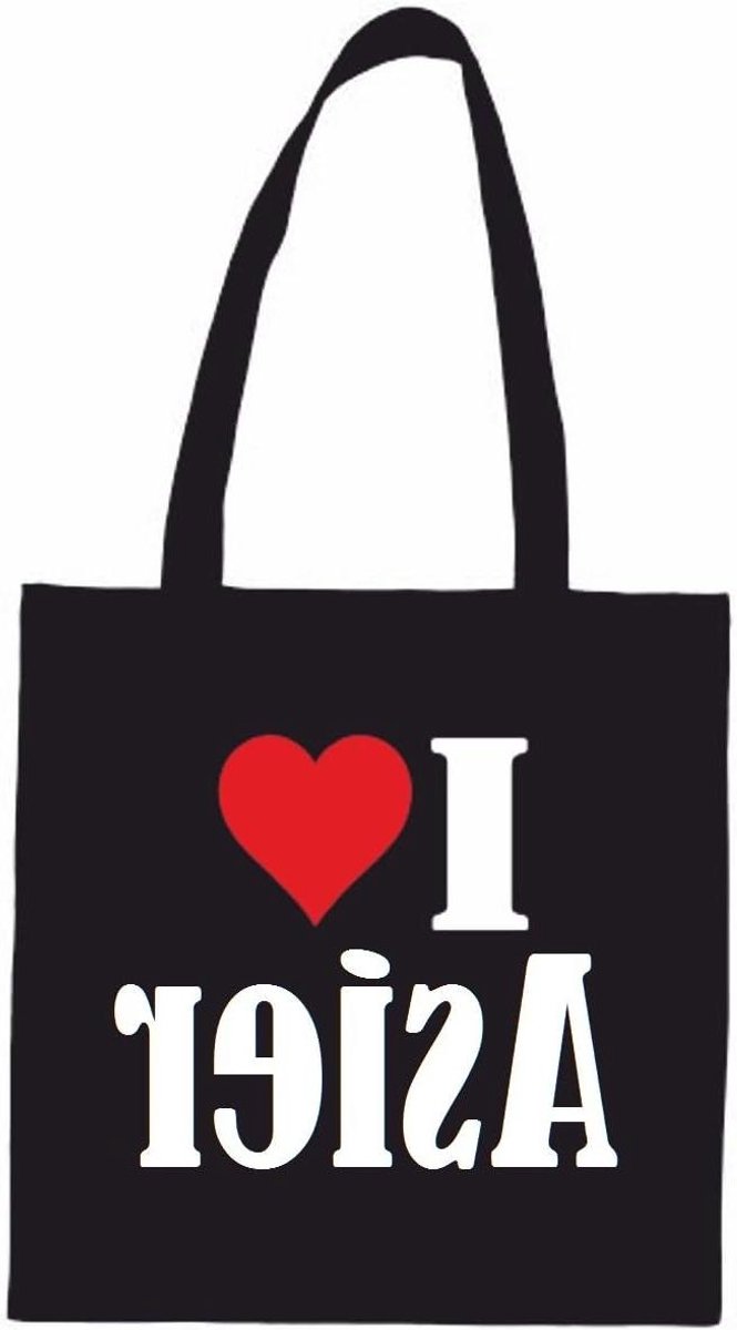 Shopping bag - Tas - Boodschappen doen - 100% katoen - 38x42cm - Zwart of wit