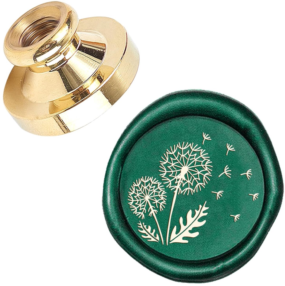 Wax Seal Stempel Paardebloem Messing Vervanging Hoofd 25mm Vintage Zegellak Stempel voor Envelop Kaart Uitnodigingen Gift Bruiloft Halloween Kerstmis Nieuwjaar