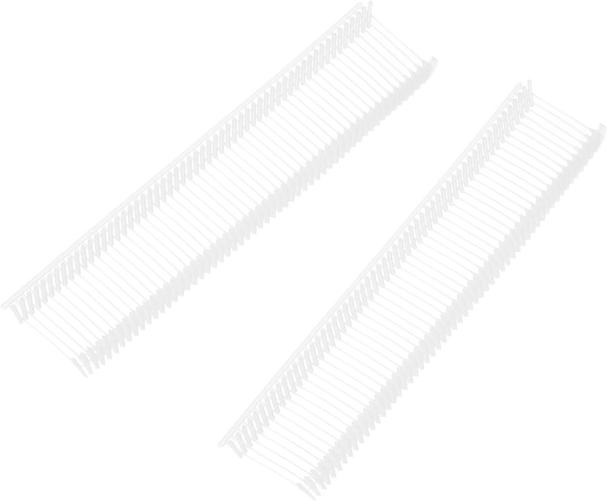 Veiligheidsdraden voor etiketten, plastic tagging vasteners hangetiketten met draad nietdraden voor kledingprijs etikettering bars 15 mm / 0,59 inch, 1500 stuks wit