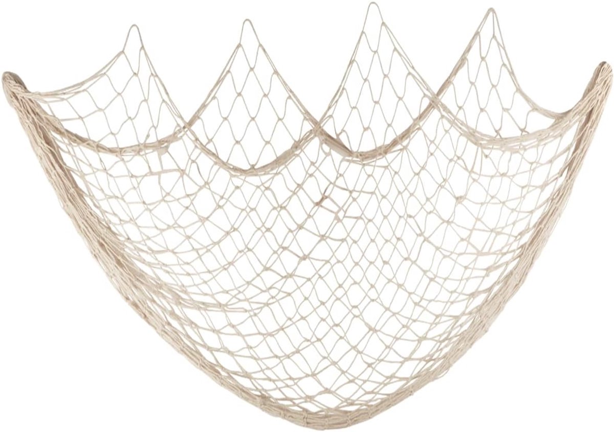 wanddecoratie, strandthema's, visnet, wandversiering voor feest, muur, thuis, bruiloft, decoratie, fotografie, decoratie, 150 cm × 200 cm (A-wit)
