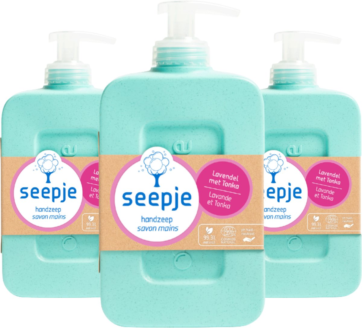 Seepje Handwas Lavendel Met Tonka 99,3% Natuurlijk - 3 x 300 ml Voordeelbundel